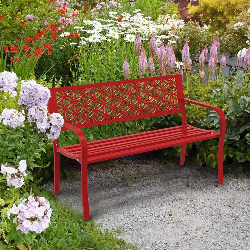 Karl Home | Banc d'extérieur en métal de 50 po (7 couleurs disponibles)