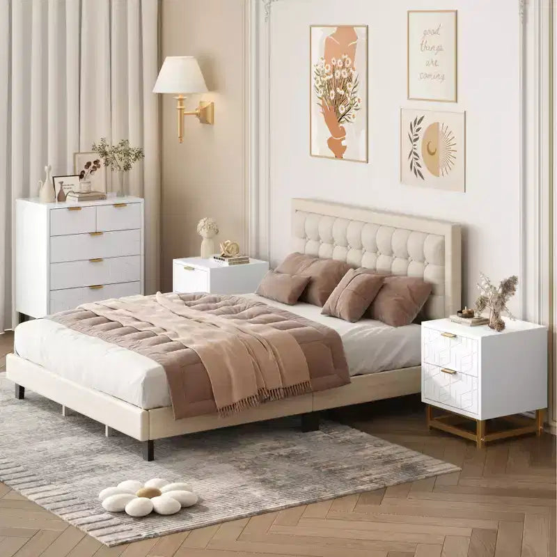 Commode à 5 tiroirs, commode de chambre moderne en bois avec tiroirs de rangement, meuble TV de style ferme pour salon, chambre, couloir, blanc