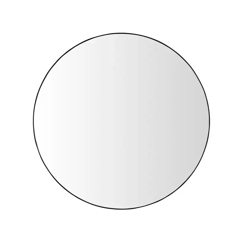 Miroir mural rond moderne de 36 pouces avec cadre fin en aluminium, miroir de salle de bain, miroir de courtoisie pour salle de bain, salon, noir