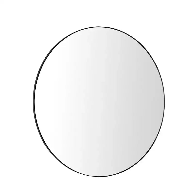 Miroir mural rond moderne de 36 pouces avec cadre fin en aluminium, miroir de salle de bain, miroir de courtoisie pour salle de bain, salon, noir