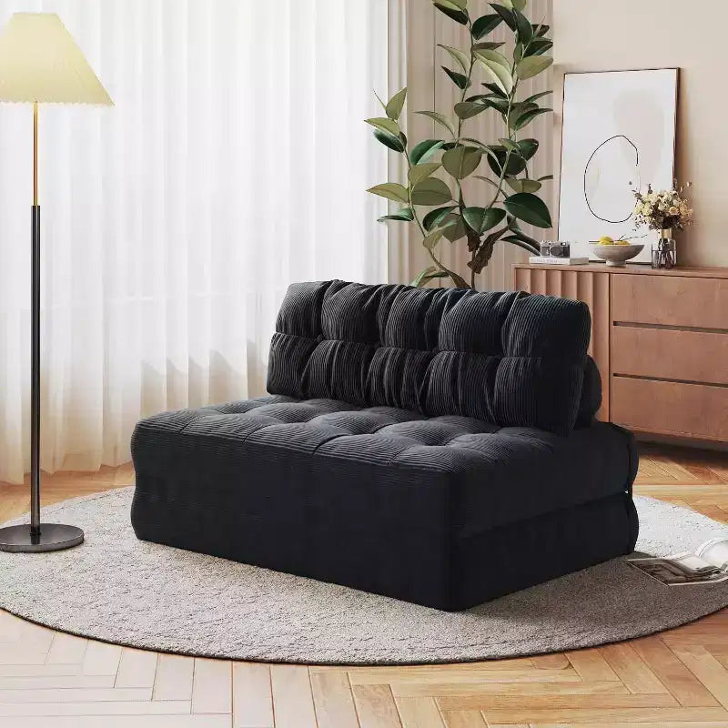 Canapé-lit pliant, fauteuil de relaxation convertible avec oreiller, matelas pliable avec support dorsal, canapé-lit pliant portable, grand format