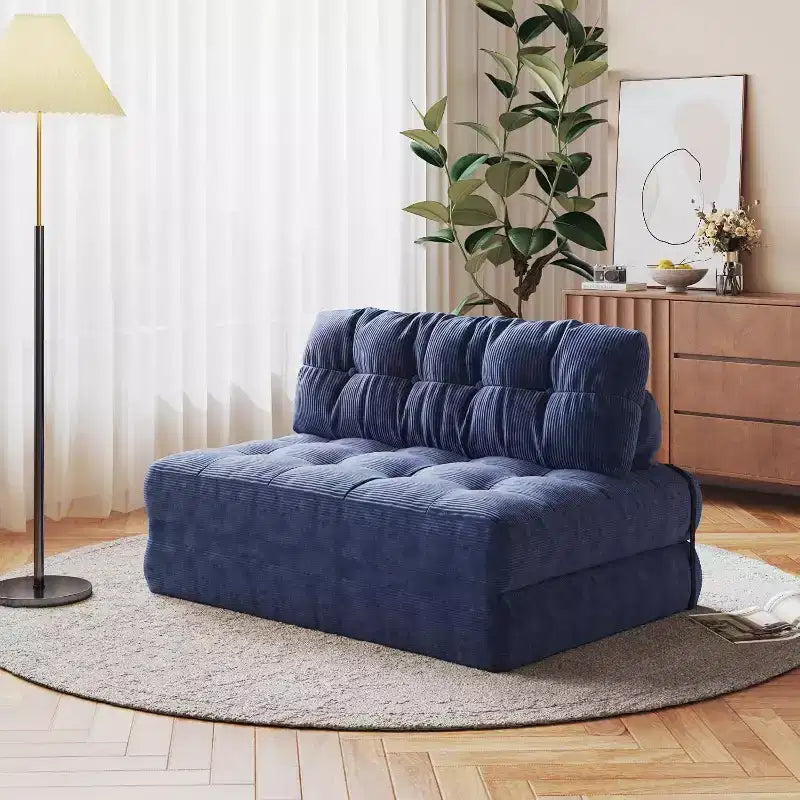 Canapé-lit pliant, fauteuil de relaxation convertible avec oreiller, matelas pliable avec support dorsal, canapé-lit pliant portable, grand format