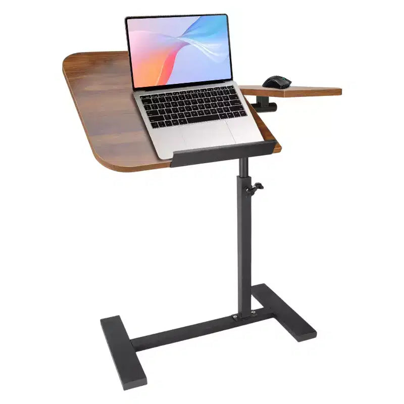 Support pour ordinateur portable mobile pour canapé, table de chevet réglable en hauteur avec plateau inclinable, bureau d'ordinateur portable roulant pour bureau à domicile, chambre à coucher