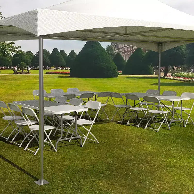 Table pliante 6 pieds, tables longues en plastique blanc portables et pliables pour fêtes, camping, banquets, bricolage, repas, mariages, usage extérieur et intérieur