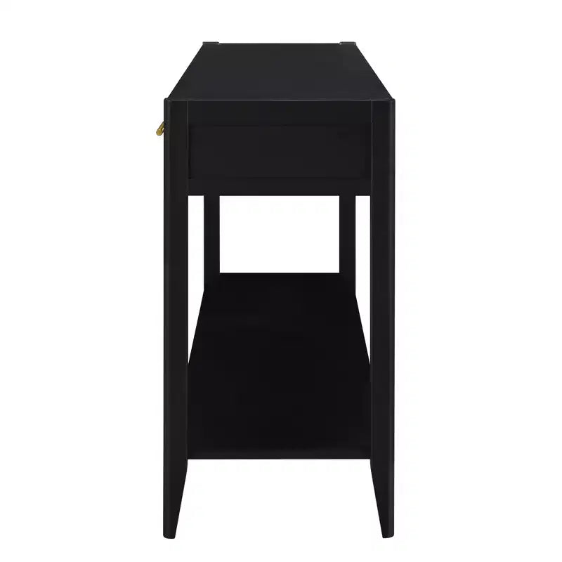 Console de 60 pouces avec 3 tiroirs ondulés, table d'entrée moderne avec poignées métalliques et étagère de rangement