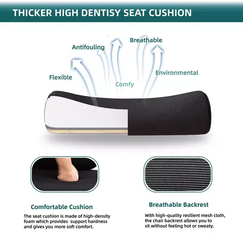 Chaise de bureau ergonomique avec repose-pieds rétractable, chaise d'ordinateur avec support lombaire et accoudoirs rembourrés, chaise pivotante pour le bureau