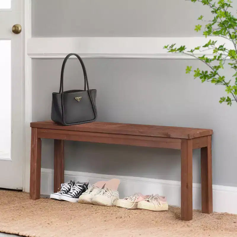 Karl Home | Banc de terrasse sans dossier en PEHD de 45 pouces