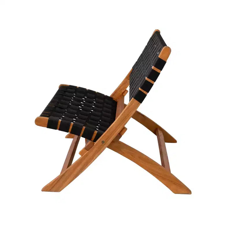 Balkene Home 63291 Sava Banc de patio pliant intérieur/extérieur Encombrement réduit Portable Pliable Léger Montage Juste Déplier - Fini Huile Teck
