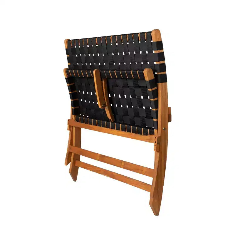 Balkene Home 63291 Sava Banc de patio pliant intérieur/extérieur Encombrement réduit Portable Pliable Léger Montage Juste Déplier - Fini Huile Teck