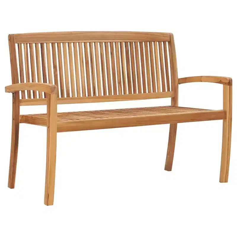 Banc de jardin anthracite Teck poncé de qualité 128,5 cm