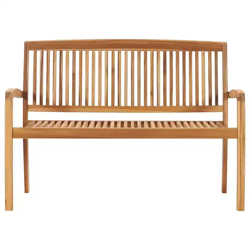 Banc de jardin anthracite Teck poncé de qualité 128,5 cm