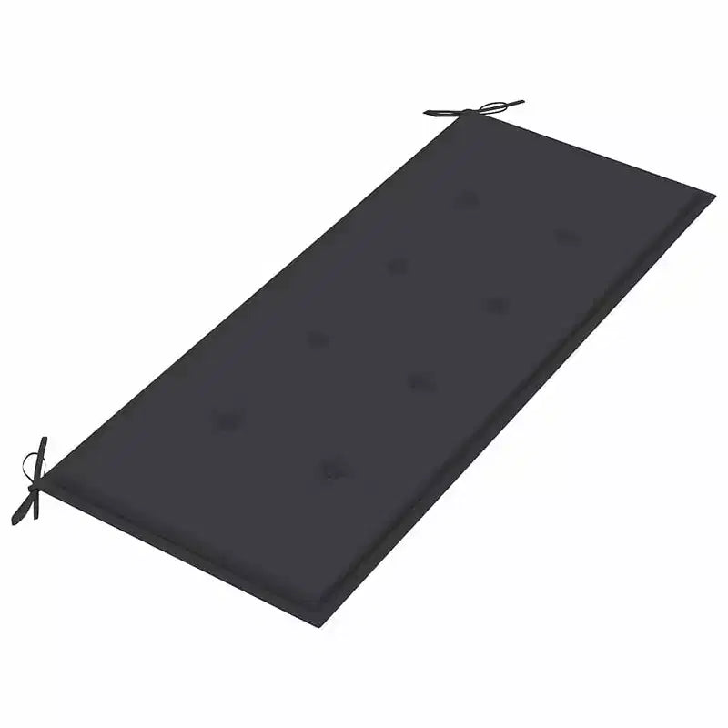 Banc de jardin anthracite Teck poncé de qualité 128,5 cm