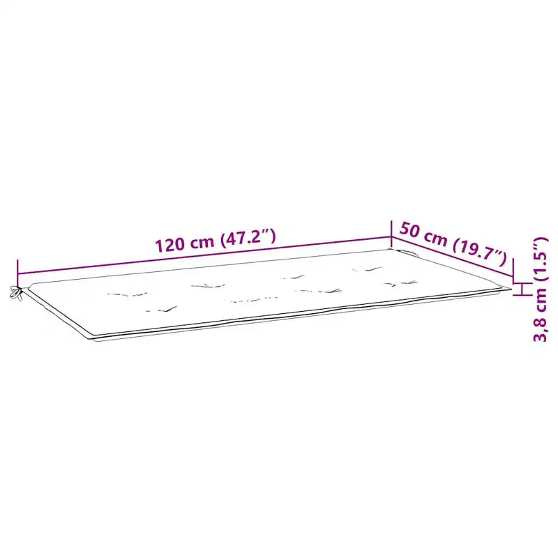 Banc de jardin anthracite Teck poncé de qualité 128,5 cm