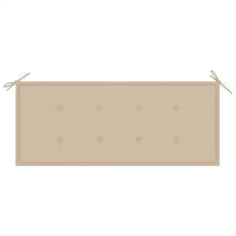 Banc de jardin beige, marron, bois d'acacia massif, tissu 100 % polyester