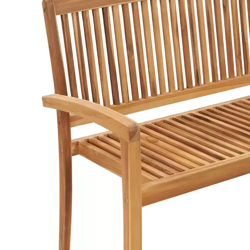 Banc de jardin Teck Bois de teck massif Moyen Empilable