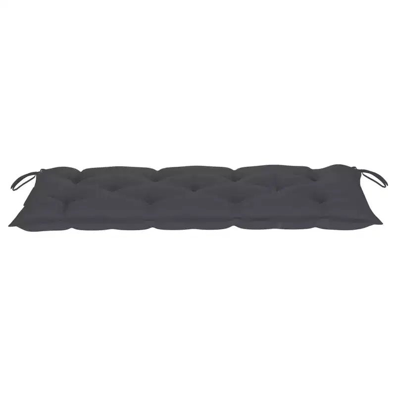 Banc de jardin marron clair, coussin anthracite