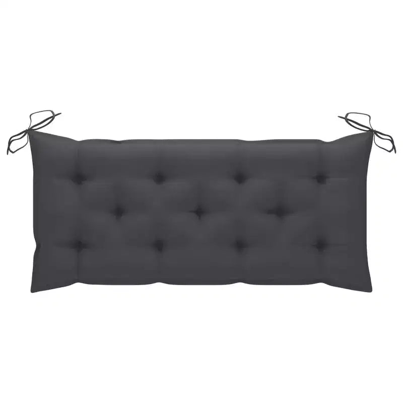 Banc de jardin marron clair, coussin anthracite