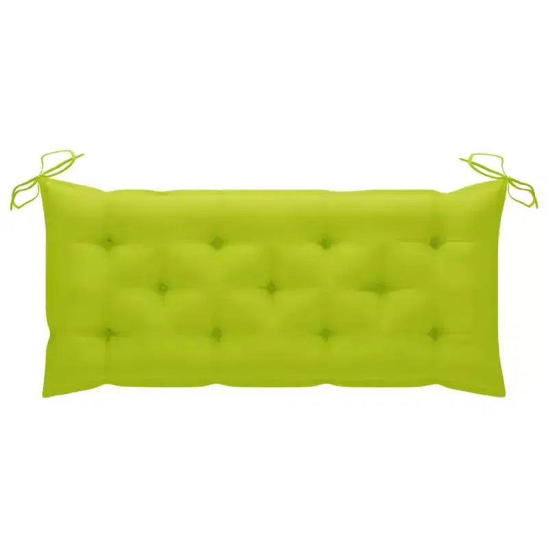 Banc de patio vert vif en bois d'acacia massif 120 cm Durable