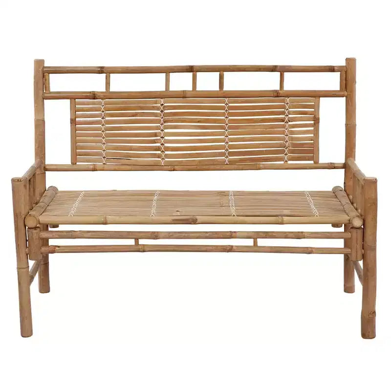 Banc de jardin Bambou naturel Bambou, 100 % polyester Moyen