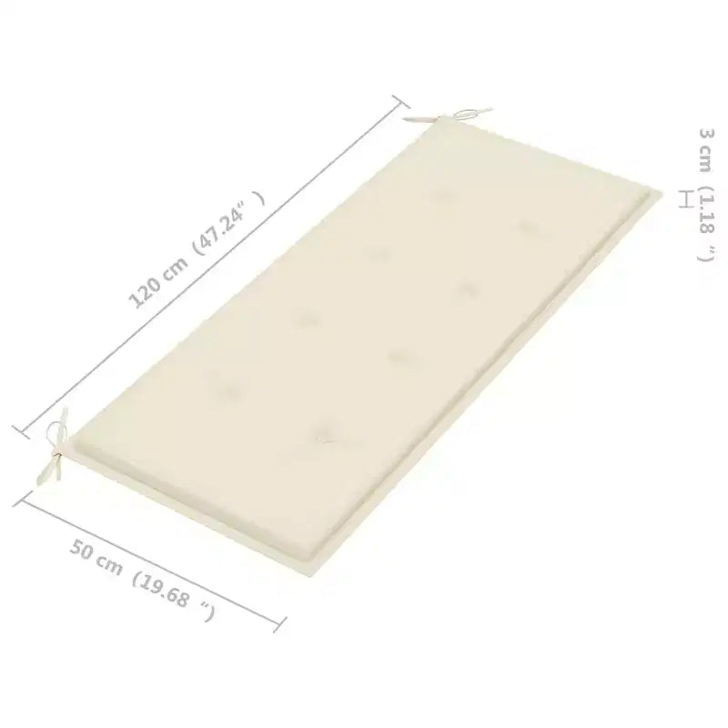 Banc de jardin Bambou naturel Bambou, 100 % polyester Moyen