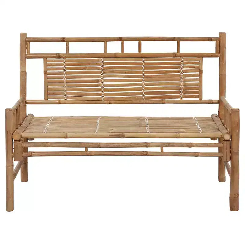 Banc de jardin Bambou naturel Bambou 120 cm Matériaux étanches