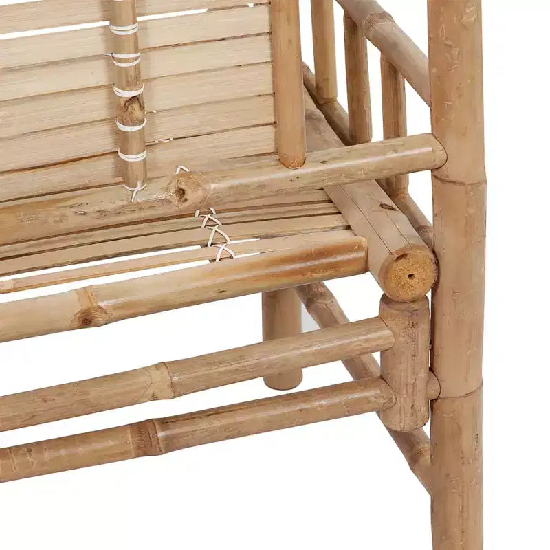 Banc de jardin Bambou naturel Bambou 120 cm Matériaux étanches
