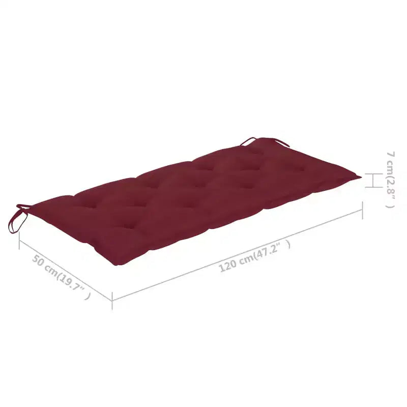 Banc de jardin Bambou naturel Bambou 120 cm Matériaux étanches