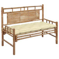 Garden Bench Natural Bamboo 47.2 in width Waterproof