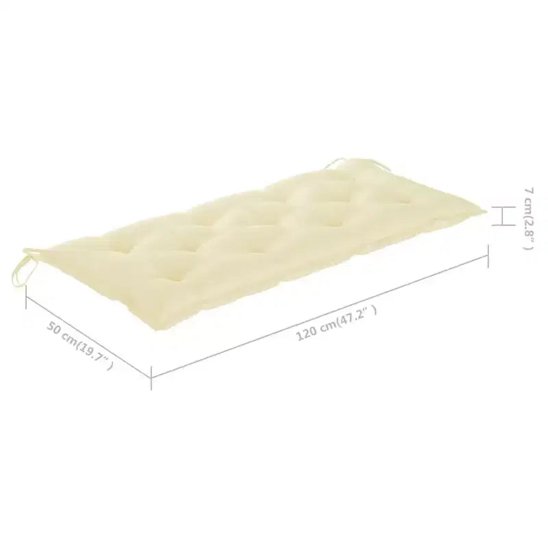 Banc de jardin bambou naturel 120 cm de large Étanche