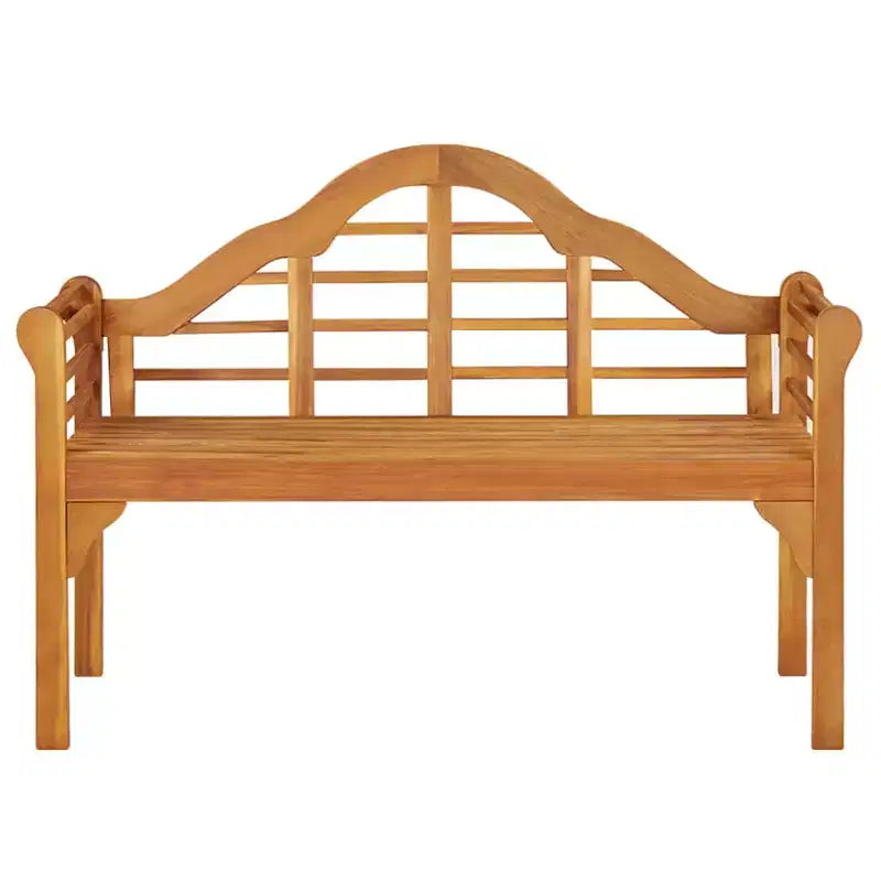 Banc de jardin marron en acacia massif, taille moyenne, ergonomique