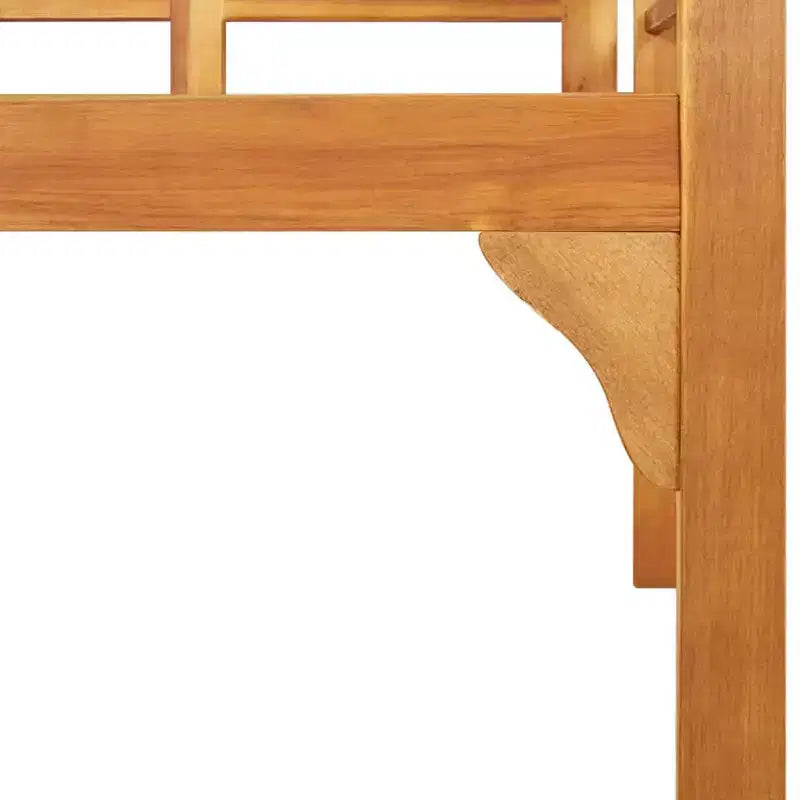 Banc de jardin marron en acacia massif, taille moyenne, ergonomique