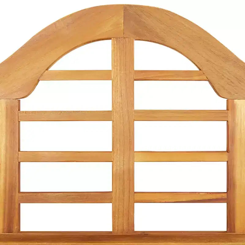 Banc de jardin marron en acacia massif, taille moyenne, ergonomique