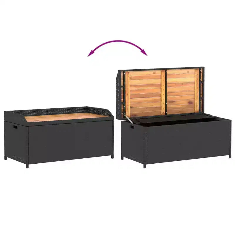 Banc de rangement Plusieurs places Banc d'extérieur Rectangulaire Contemporain