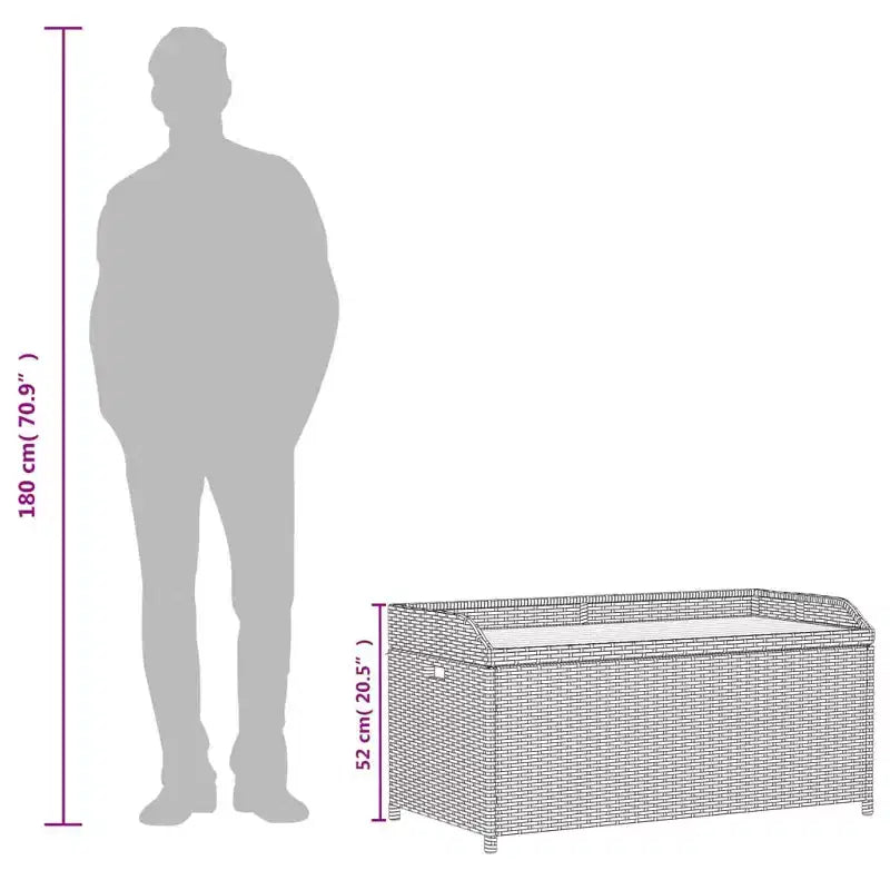 Banc de rangement Plusieurs places Banc d'extérieur Rectangulaire Contemporain