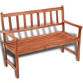 Garden Bench Light Brown Acacia hardwood Medium Durable