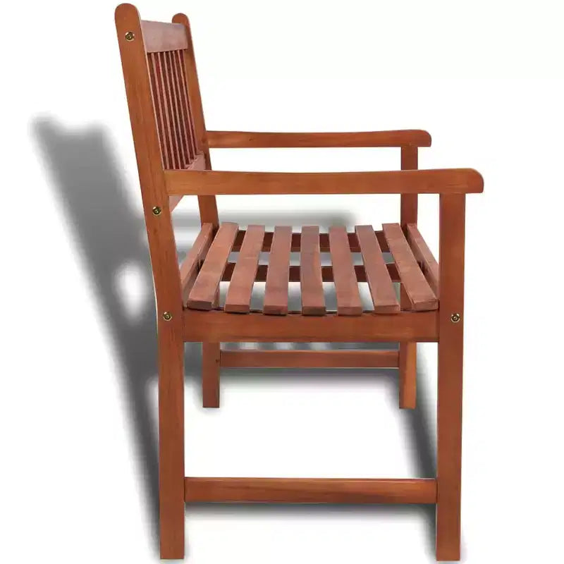 Banc de jardin en bois d'acacia brun clair, durabilité moyenne