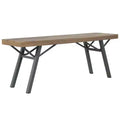 Garden Bench Brown and Gray Solid Acacia Wood and Steel 47.2 in