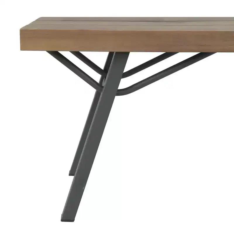 Banc de jardin Marron et gris Bois d'acacia massif et acier 120 cm