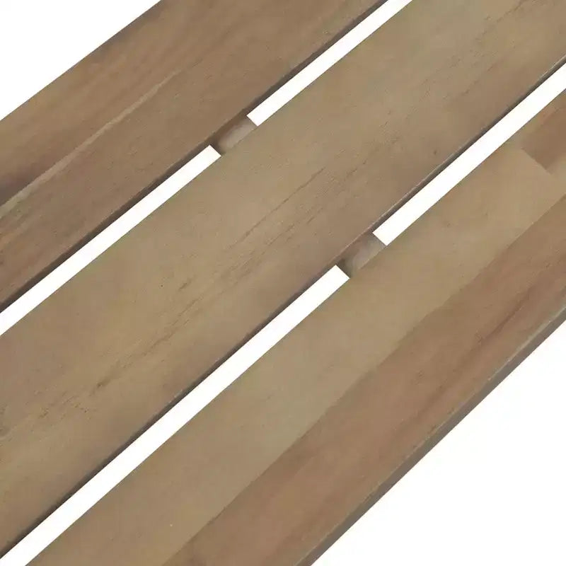 Banc de jardin Marron et gris Bois d'acacia massif et acier 120 cm