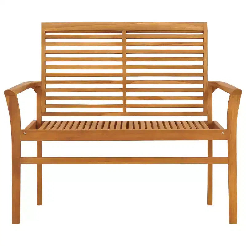 Banc de jardin Teck Marron Teck finement poncé 112 cm Durable