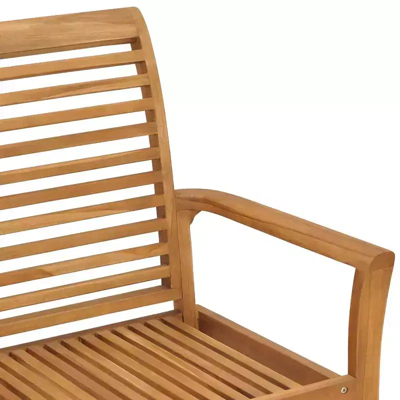 Banc de jardin Teck Marron Teck finement poncé 112 cm Durable