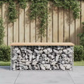 Garden Bench Natural Wood Solid pinewood, Galvanized steel Compact