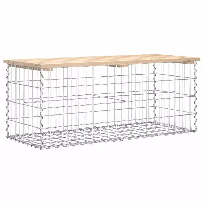 Banc de jardin Bois naturel Pin massif, Acier galvanisé Compact