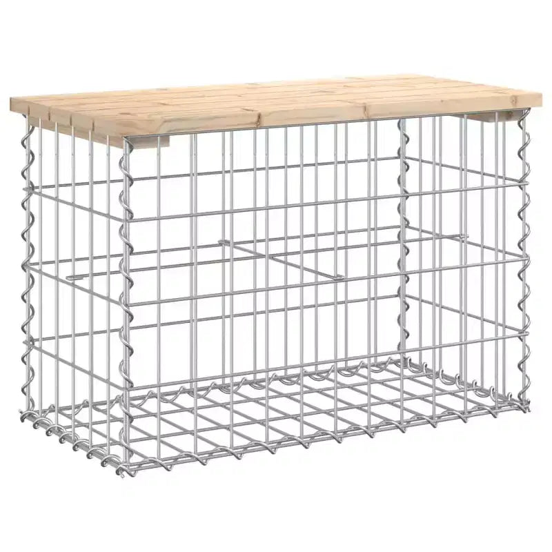 Banc de jardin Bois naturel Pin massif Compact