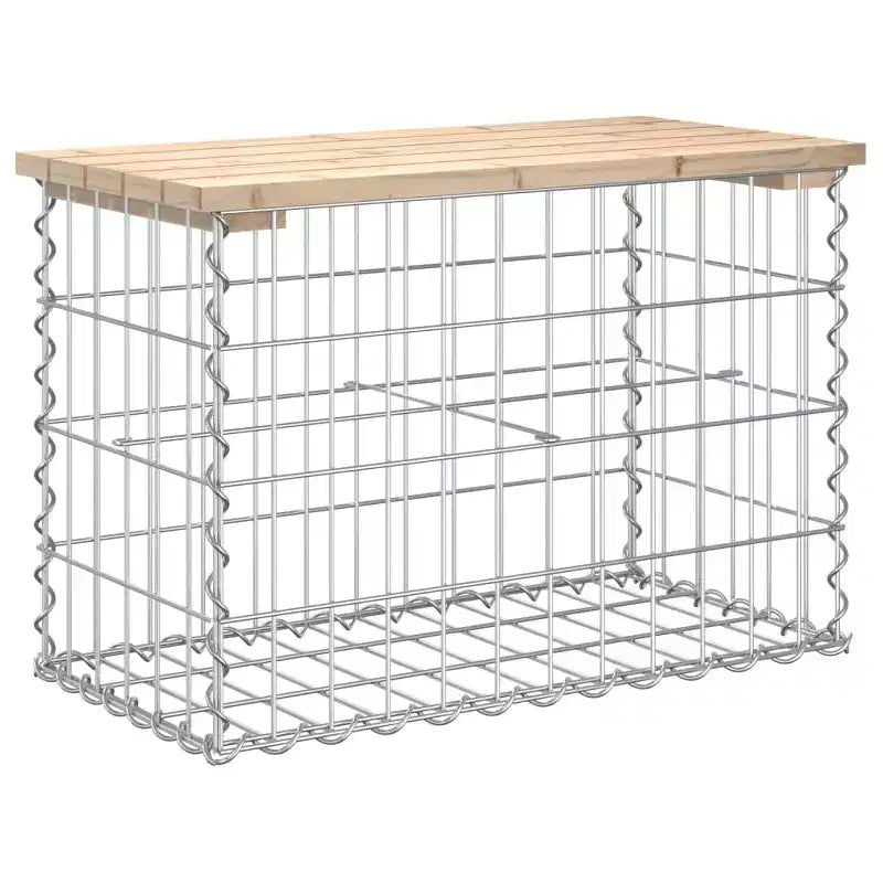 Banc de jardin Bois naturel Pin massif Compact