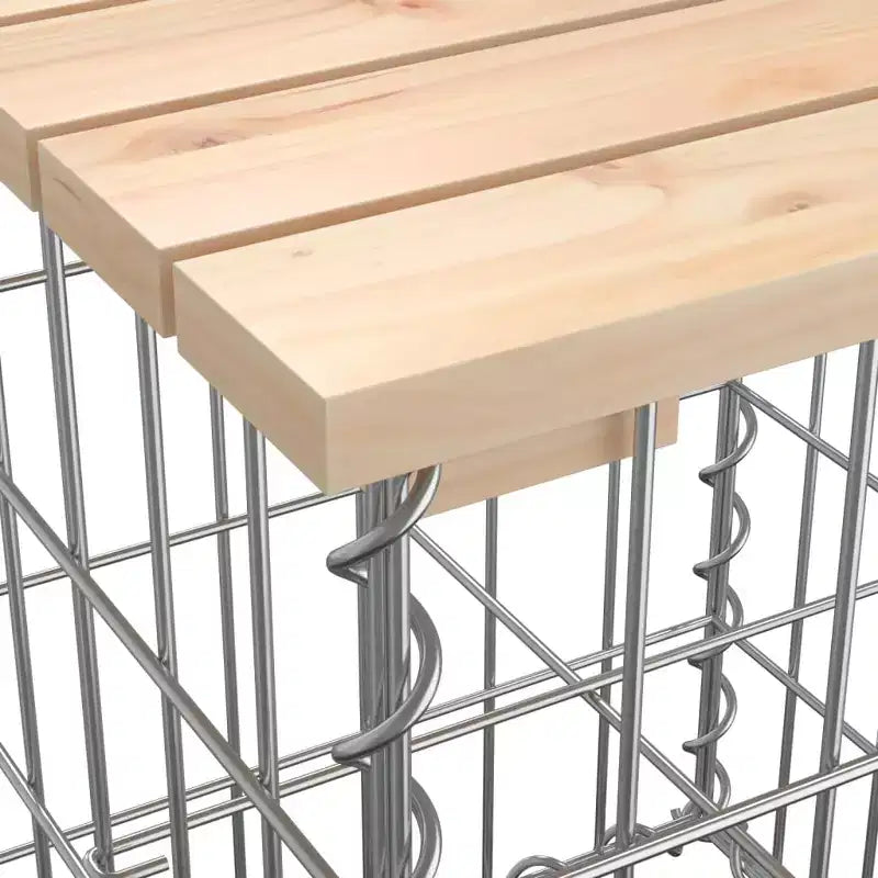 Banc de jardin Bois naturel Pin massif Compact