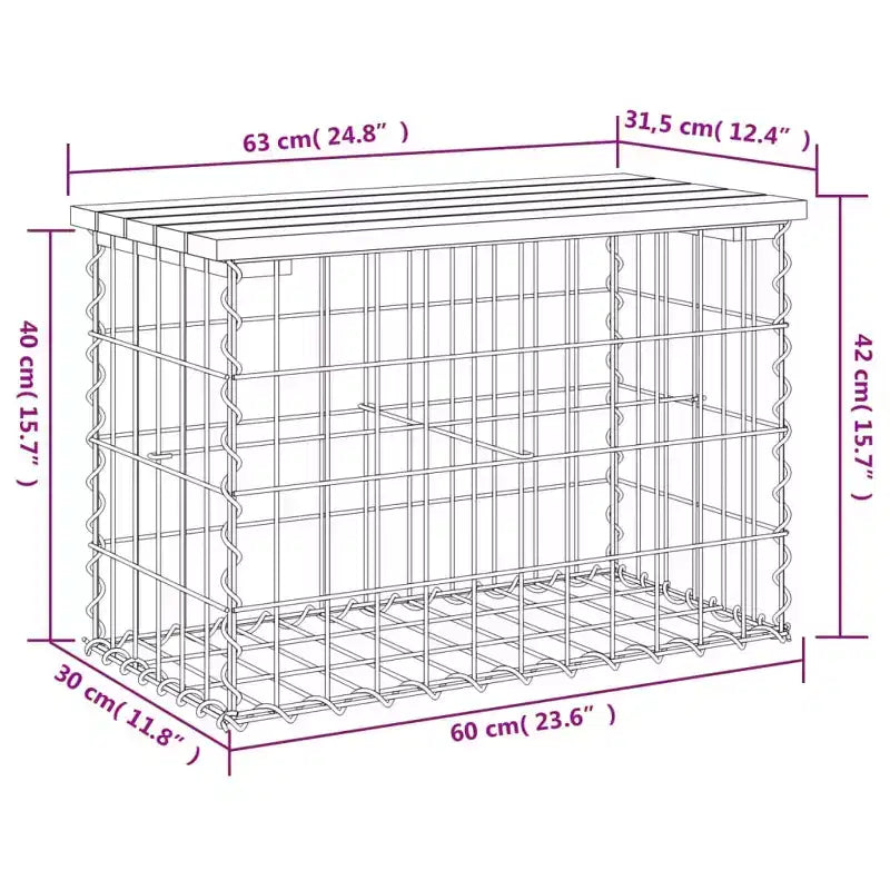 Banc de jardin Bois naturel Pin massif Compact