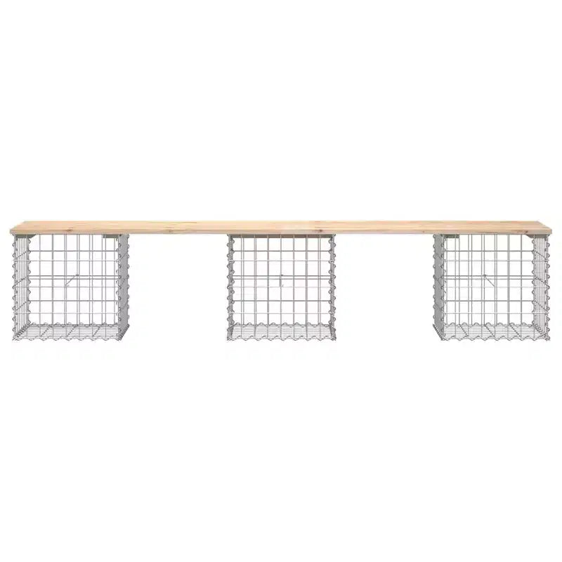 Banc de jardin en bois naturel et argent