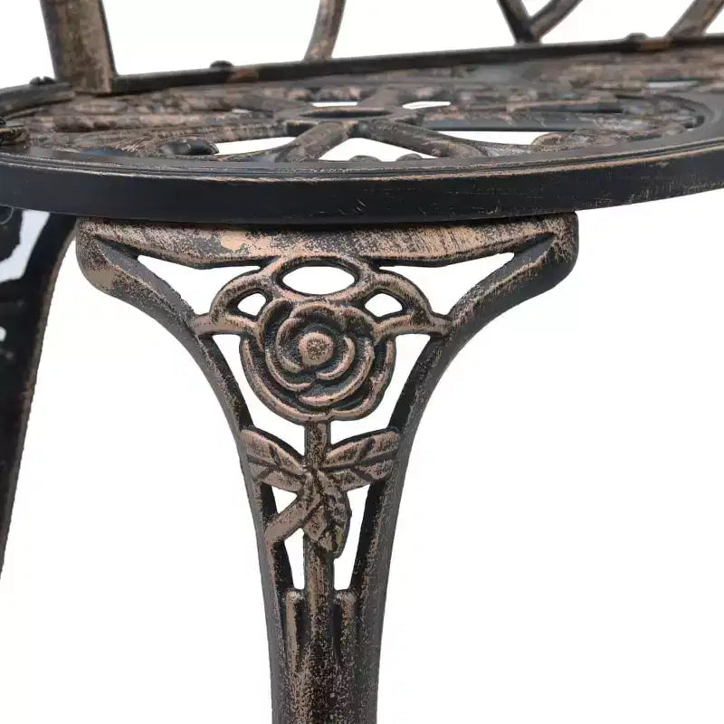 vidaXL Banc de jardin Noir Aluminium moulé, Fonte Moyen