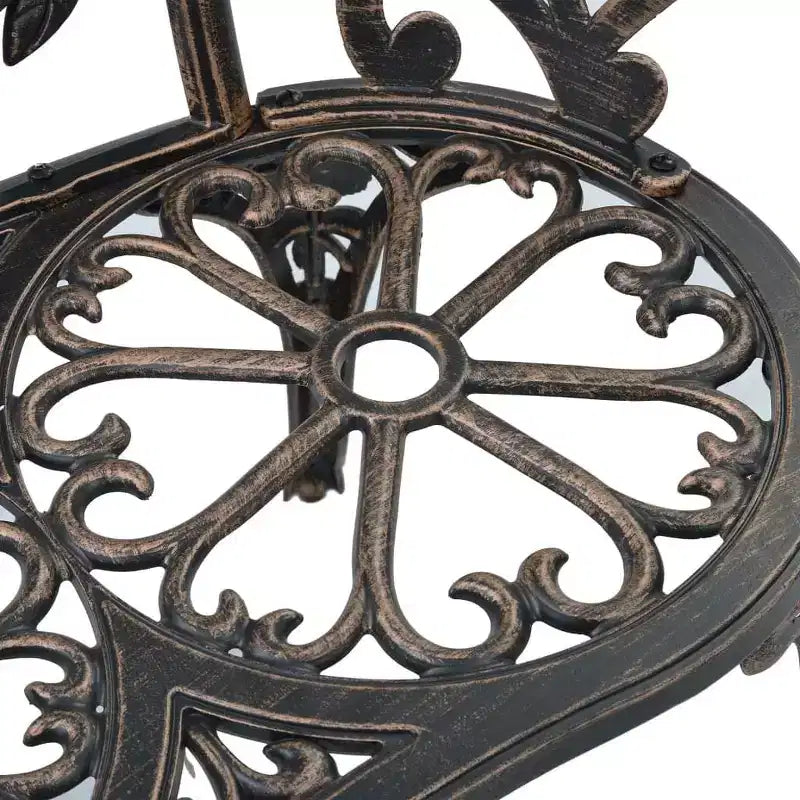 vidaXL Banc de jardin Noir Aluminium moulé, Fonte Moyen